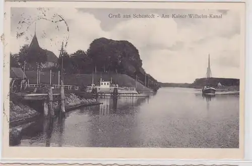 85006 Ak Salutation de Sehestedt au Kaiser Wilhelm Kanal 1930