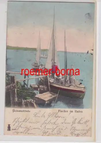 84964 Ak Eckernförder Fischer au port 1905