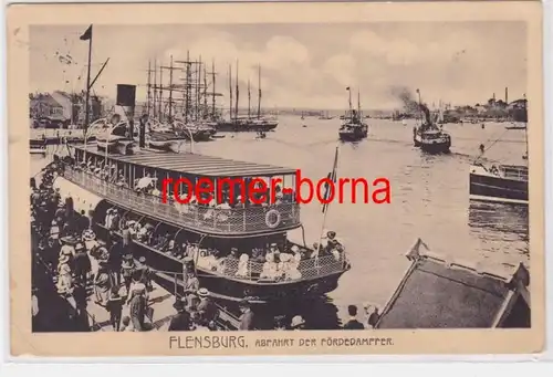 84837 Ak Flensburg Départ des bateaux de pêche 1911
