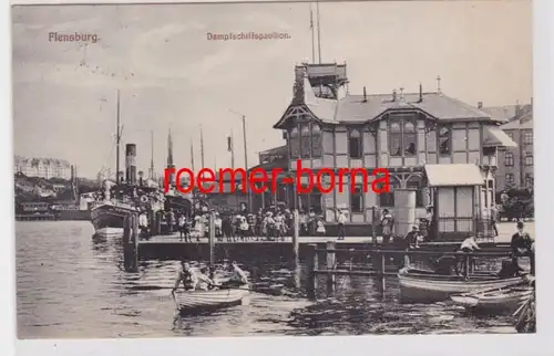 84835 Ak Flensburg pavillon de vapeur 1912