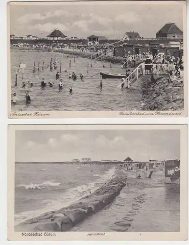 68154/2 Ak Mer du Nord Bain Büsum Plage pour hommes vers 1930