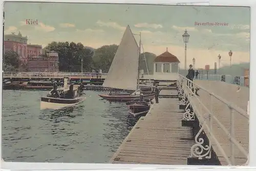 68105 Ak Kiel Reventlou Pont et bateaux 1911