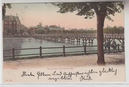 67564 Ak Kiel pont sur la petite Kienne 1906
