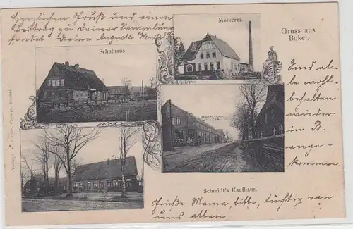 67095 Mehrbild Ak Gruss aus Bokel Molkerei, Schmidt's Kaufhaus, Schulhaus 19036