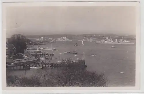 66888 Ak Kiel Die Flotte im Hafen 1935