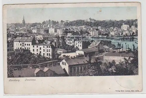 58532 Ak Flensburg Panorama 1905