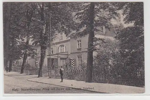 32876 Ak Kiel Düsternbrooker Allee mit Palais des Prinzen Adalbert 1916