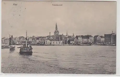 23637 Ak Kiel Vue totale avec vapeur 1909