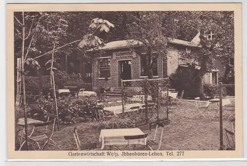 97417 Ak Gartenwirtschaft Mathias Welp in Ibbenbüren-Lehen 1931