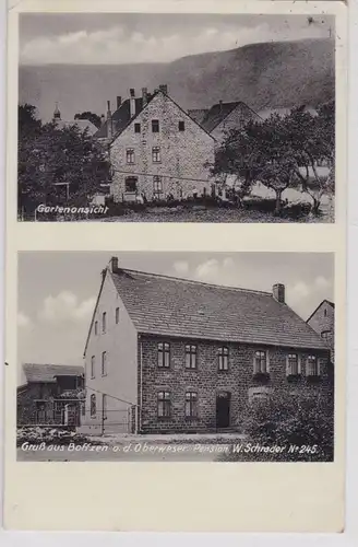 91845 AK Salutation en Boffzen à la Haute Weser - Pension & Jardin Vue 1932