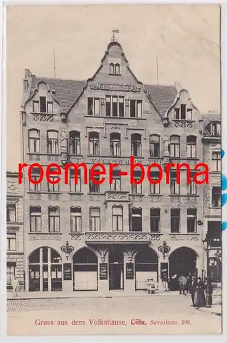 85879 Ak Gruse de la Maison populaire de Cöln (Cologne) Severinstr. 199 vers 1910