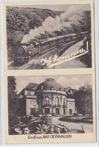 67235 Salutation multi-image Ak de Bad Oeynhausen avec locomotive à vapeur 1941