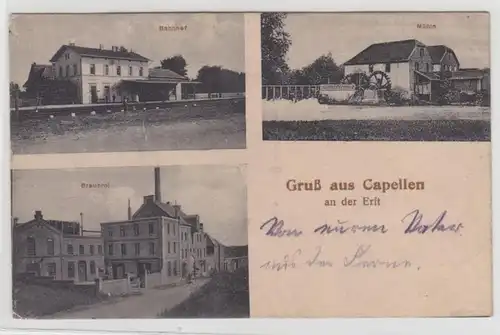 67100 Mehrbild Ak Gruß aus Capellen an der Erft Kapellen (Grevenbroich) 1915