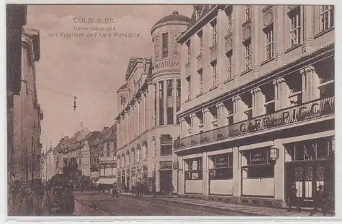 14125 Ak Cöln am Rhein Gürzenichstraße mit Palatium & Café Piccadilly  um 1920