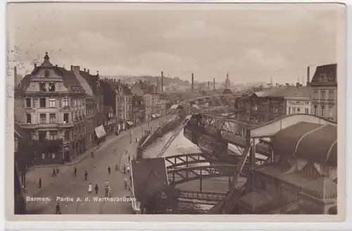 08567 AK Barmen - Partie an der Wertherbrücke 1929