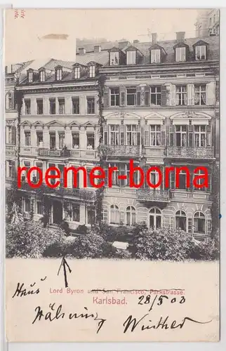 ▁Durch▁Durchre, Ak Karlovy Vary - Lord Byron et San Franzisko, Parkstrasse 1903