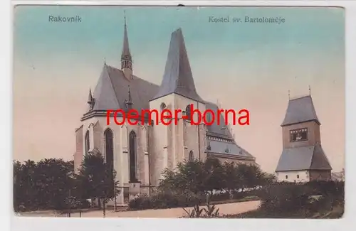 84731 Ak Rakovník Kostel sv. Bartolomeje vers 1910