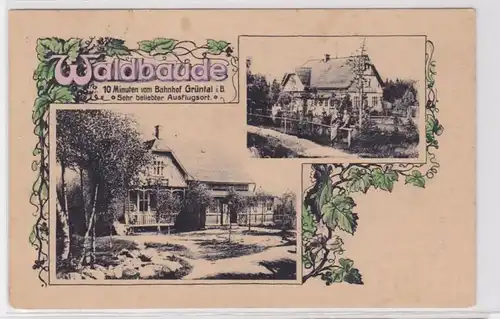 83943 Mehrbild Ak Waldbaude bei Grüntal in Böhmen um 1920