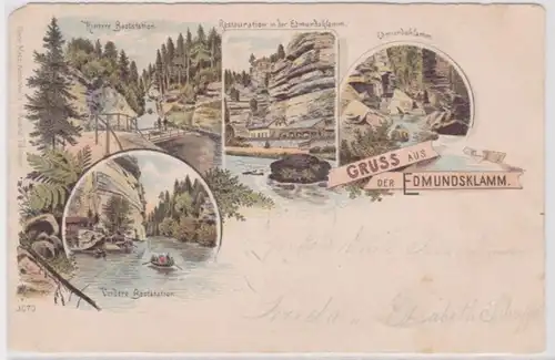 58397 Ak Lithographie Gruss de l'Edmundsklam 1898