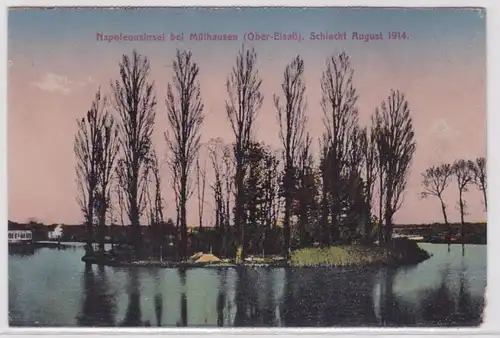 88813 AK île de Napoléon près de Mühlhausen (Ober-Elsaß), bataille août 1914