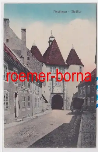 85654 Ak Finstingen Fénétrange Porte de la ville et de l'hôtellerie 1918