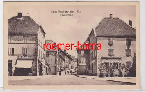 85338 Feldpost Ak Saar Buckenheim Alsace Hauptstrasse 1918