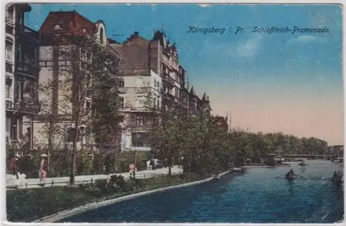 78399 Ak Königsberg Pr. Schloßteich Promenade 1917