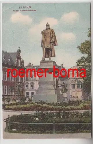 74690 Ak Elbing Elblag dans l'Est de la Prusse Kaiser Wilhelm Monument 1907