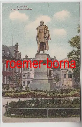 74690 Ak Elbing Elblag in Ostpreussen Kaiser Wilhelm Denkmal 1907