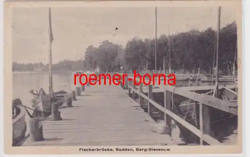 84534 Ak Fischerbrücke, Bodden, Berg-Dievenow (Dzivnów) 1934