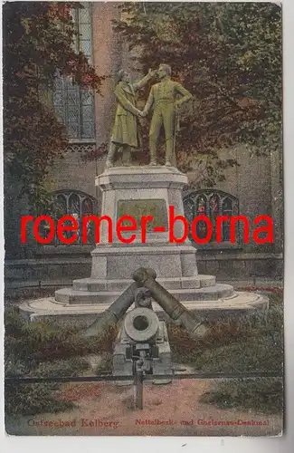 71316 Ak Balte balnéaire Kolberg Kolobrzeg Nettelbeck- et. Gneisenau- Monument 1927