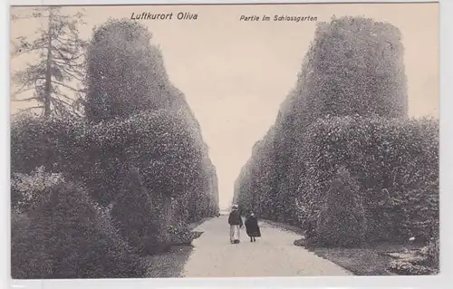 65863 Ak Luftkurort Oliva b. Danzig - Partie im Schlossgarten um 1915