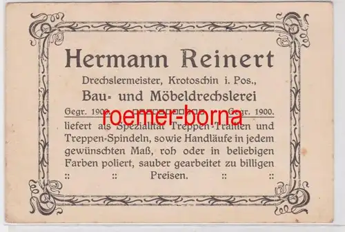 83463 Publicité Carte postale Maître de Drechsler Herman Reinert Krotoshin Pos. vers 1900