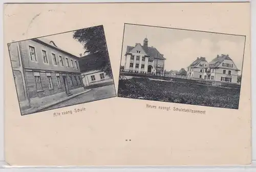 89255 Multi-image Ak Gross-Wartenberg evang. Ecole, Tablissement scolaire, etc. 1906