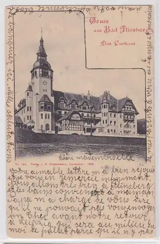 87233 Ak Salutation de Bad Flinsberg Isergebirge le Kurhaus 1903