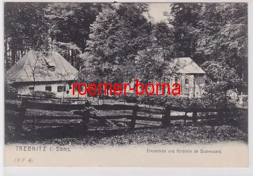 84902 Ak Trebnitz Schles. (Trzebnica) Ersiederei et Kirchlein dans la forêt de Buchenwald 1906