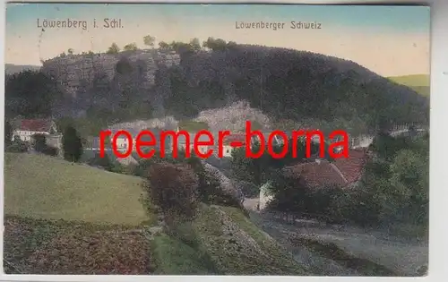 74939 Ak Löwenberg en Silésie Lionberger Suisse 1920