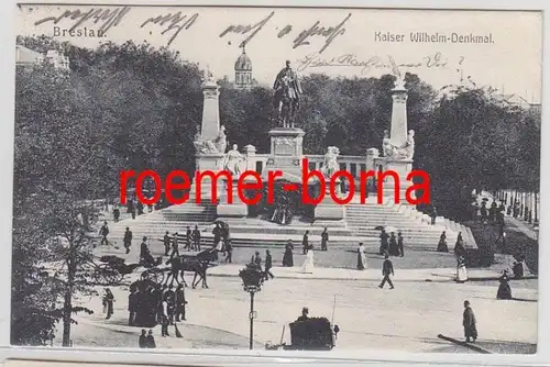 74199 Ak Wroclaw Kaiser Wilhelm Monument 1907