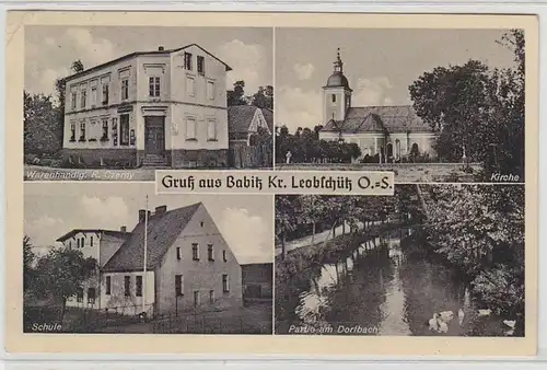 66859 Ak Gruß aus Babitz Kreis Leobschütz Oberschlesien 1943