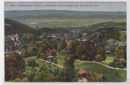 19952 Ak Hain im Riesengebirge Blick v.d. goldenen Aussicht 1916