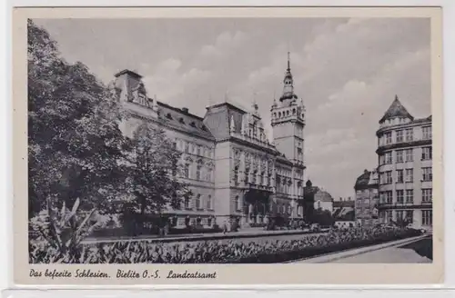 15691 Ak Bielitz Obersilesien Landratsamt 'La Silésie libérée' 1943