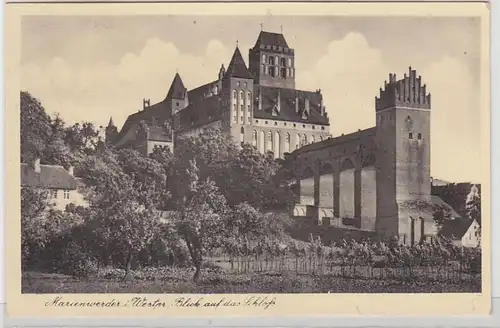 67851 Ak Marienwerder en Prusse occidentale Vue sur le château 1942