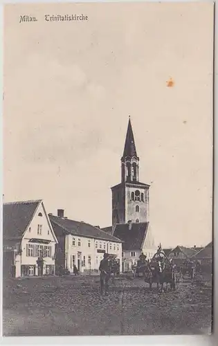 66922 Ak Mitau in Lettland Trinitatiskirche 1915