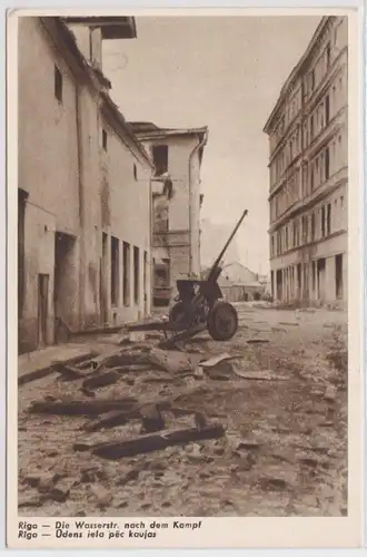 23872 Ak Riga - Die Wasserstraße nach dem Kampf um 1919