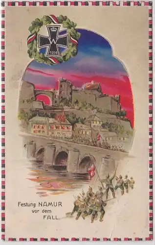 87802 Halt gegen das Licht Ak Festung Namur vor dem Fall 1. Weltkrieg