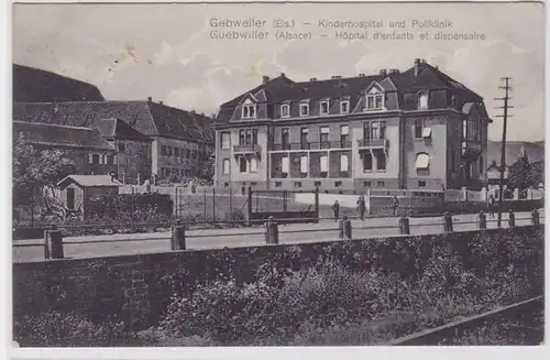 88214 AK Gebweiler (Els.) Guebwiller (Alsace) - Hôpital pour enfants & Poliklinik 1915
