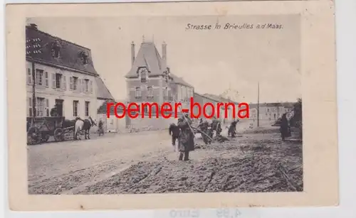 85372 Feldpost Ak Strasse in Brieulles a.d. Maas 1916