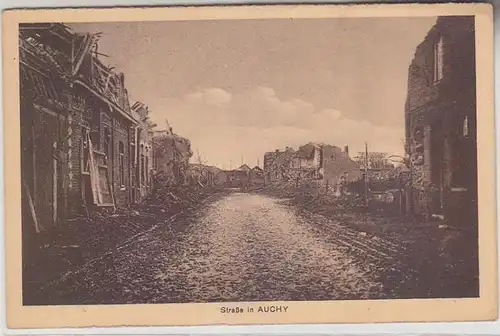 68033 Feldpost Ak Strasse in Auchy in France 1916