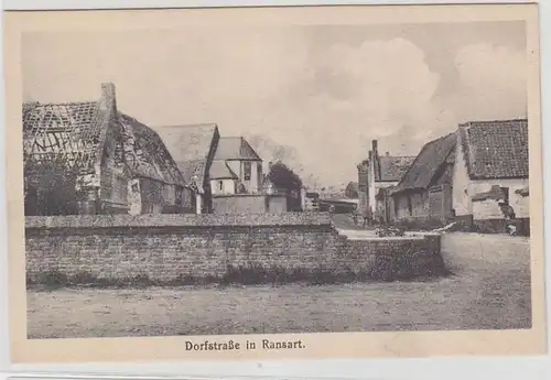47074 Feldpost Ak Dorfstrasse in Ransart vers 1915