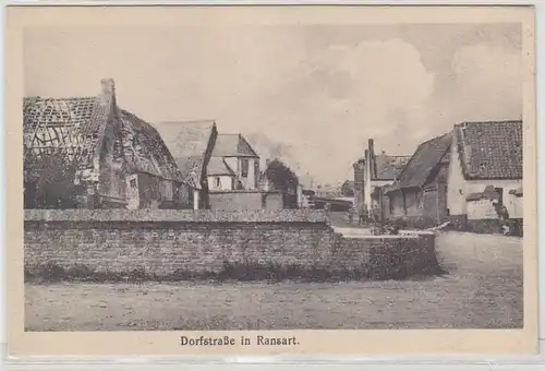 24703 Feldpost Ak Dorfstrasse in Ransart vers 1915